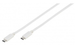 Juhe Vivanco USB Type-C USB Type-C, USB Type-C, 1 m, valge