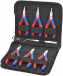 Lamedate tangide komplektid Knipex Case for Electronics Pliers, 00 20 16, 7 tk