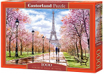 Pusle Castorland Romantic Walk In Paris 1000 el. C-104369, 68 cm x 47 cm, 1000 tk, mitmev&auml;rviline