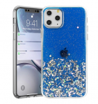 Telefoni &uuml;mbris Fusion Accessories Glue Glitter, Apple iPhone 13 Pro Max, sinine