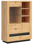 Vitriinkapp Ostia S467-REG1D1W2S/15/10-DASN/CABL, tamm v., 100.5 cm x 42 cm x 143.5 cm