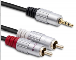 Kaabel Qoltec 2xRCA Mini Jack MiniJack, 2 x RCA male, 2 m, must v.