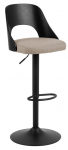 Baaritool Lucy Malmo 8 97455, matt, must v./liivakarva pruun v., 50.5 cm x 47 cm x 113 cm