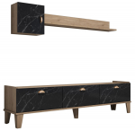 Sektsioonkapp Kalune Design Sumer E4030, tamm v./must v., 44.8 cm x 178 cm x 34.6 cm