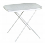Matkalaud Patio Camping Table, valge, 70 cm x 53 cm x 61 cm
