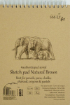 Joonistuspaber Smiltainis Natural Sketch Pad, A4, 135 g/m&sup2;, pruun, 29.7 cm x 21 cm