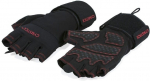 Treeningkindad Gymstick Workout Gloves, must v./punane v., L/XL