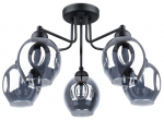 Valgusti lagi Sollux 5, E27, 5 x 60 W, must v.