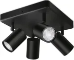 Nutivalgustus kohtvalgusti WiZ Imageo 4 Square, GU10, 2200 - 6500 &deg;K, 4 x 5 W, must v. / valge v.
