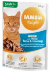 Kassi m&auml;rgtoit IAMS Delight BEAPHAR.10005, tuunikala/heeringas, 0.085 kg