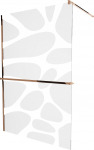Du&scaron;isein Mexen Kioto+ Walk-In, 140 cm x 200 cm, valge/roosa kuld