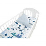 Beebide voodipesu katete komplekt Ankras, 100 x 135 cm, sinine/valge