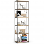 Raamaturiiul Akord Loft 600, must v./sonoma tamm v., 192 cm x 60 cm x 32 cm