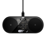 Juhtmevaba induktiivne laadija Baseus Dual Qi, USB Type C, 17 cm, must v., 20 W