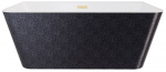 Vann, teisaldatav Besco Varya Glam Graphite, 170 cm x 80 cm x 58 cm, ristk&uuml;lik, kuldne/grafiit