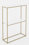 Konsoollaud ADRK Velo, l&auml;bipaistev v./kuldne v./valge v., 20 cm x 60 cm x 80 cm