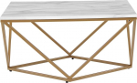 Kohvilaud Beliani Malibu, kuldne v./valge v./pruunikas v., 80 cm x 80 cm x 40 cm