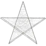 Dekoratsioon "T&auml;rn" Springos CL4127 LED-valgustusega, 55 cm, 57.5 cm, h&otilde;be v.