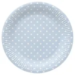 &Uuml;hekordne taldrik PAW Blue Dots, &Oslash; 23 cm, 8 tk