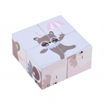 Puidust klotsid, loomad Jokomisiada, mitmev&auml;rviline, 4 tk