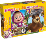 Pusle Lisciani MaxiFloor Masha And The Bear, 50 cm x 70 cm, 24 tk, mitmev&auml;rviline