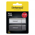 USB m&auml;lupulk Intenso Alu Line, antratsiit v./h&otilde;be v., 32 GB