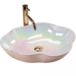 Vannitoa kraanikauss Rea Pearl Akoya, keraamiline, 50.5 cm x 38 cm x 13.5 cm, mitmev&auml;rviline