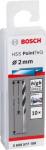 Metallist puurikomplekt Bosch PointTeQ, metall, hss, silindriline, 2 mm x 4.9 cm