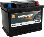 Aku Champion Power, 12 V, 60 Ah, 680 A