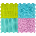 Sensoorne massaaži matt Montessori, 24.2 cm x 24.2 cm, 8 tk, mitmev&auml;rviline