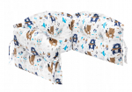 Kaitsepiire Thick Bear & Fox, sinine/pruun/valge, 190 cm x 30 cm