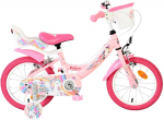 Lisaratastega laste jalgratas, laste Volare Unicorn FW ORN, roosa, 14"
