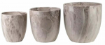 Lillepottide komplekt Mondex Neva Marble HTYE9698, keraamiline, 35 cm x 35 cm, beež v., 3 tk