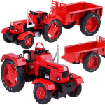 Игрушечные тракторы с аксессуарами With Tipping Trailer, 1:18, punane