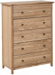 Kummut Beliani Salton, hele pruun v., 111 cm x 85 cm x 39 cm