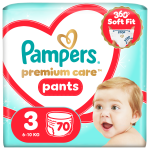 P&uuml;ksm&auml;hkmed Pampers Premium Care Pants, 3 suurus, 70 tk