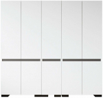 Riidekapp Kalune Design Floransa, antratsiit v./valge v., 52 cm x 225 cm x 210 cm