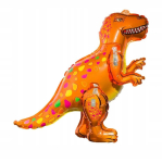 Fooliumist &otilde;hupall erikujuga GoParty Dinosaur, oranž v.