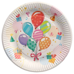 &Uuml;hekordne taldrik Papstar Fete, &Oslash; 23 cm, 10 tk