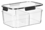 Konteiner toidu jaoks Leknes Airtight 10465, 2 l, 24 cm x 16.5 cm, l&auml;bipaistev v./must v.