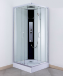 Du&scaron;ikabiin Roth Lucidus 4000898, nurgaga, 90 cm x 90 cm x 215 cm, valge v./karastatud