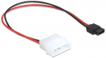 Juhe Delock MOLEX (M)->SATA (F) SATA 6 pin, Molex, 0.24 m, valge v.