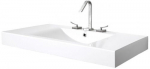 Vannitoa kraanikauss Paa Long Step, kivimass, 100 cm x 49 cm x 11 cm, valge v.