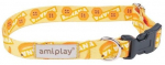 Kaelarihm koertele Amiplay Be Happy, kollane, 250 - 400 mm x 20 mm, 25-40