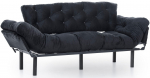 Diivanvoodi Hanah Home Nitta Triple, must v., 49 x 227 cm x 75 cm