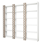 P&otilde;randariiul Kalune Design City 3, valge v., 170 cm x 24.2 cm x 184.6 cm