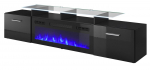 TV-laud Cama Meble Rova, must v., 190 cm x 37 cm x 48 cm