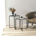 Kohvilaud Kalune Design S412, must v., 50 cm x 50 cm x 60 cm