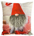 J&otilde;ulu dekoratiivne padjakate Gnome JCL-431, valge/hall/punane, 40 cm x 40 cm