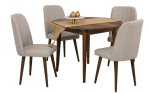 S&ouml;&ouml;gitoa komplekt Kalune Design Vina 1005, kreemjasvalge v./p&auml;hklipuu v.